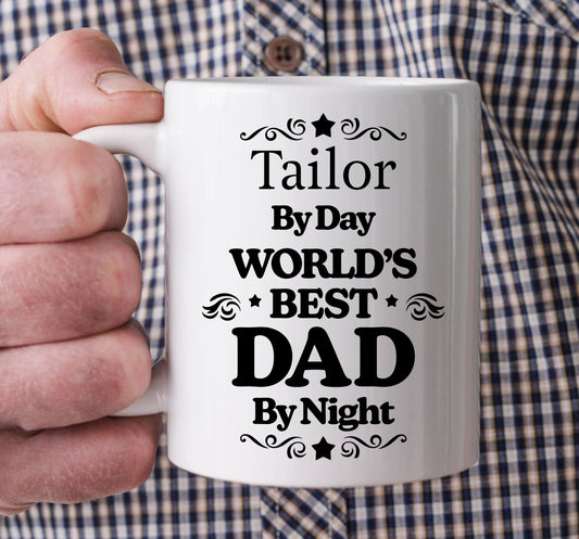 Father's Day for Tailor | Ceramic Coffee Mug | Father's Day Gift | Stylish Printed Design | Tea & Coffee Cup | 11oz