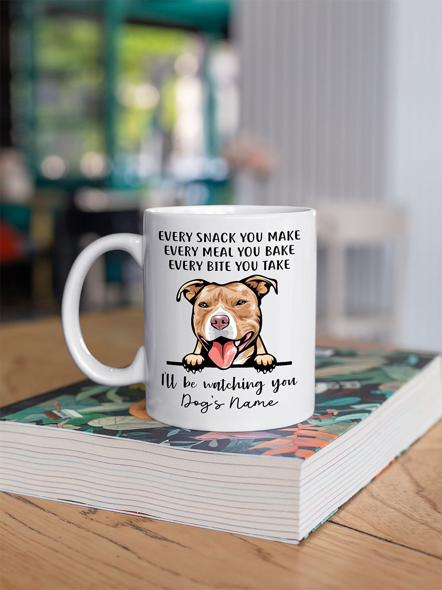 Personalized Red Nose American Pit Bull | Ceramic Coffee Mug | Father's Day Gift | Stylish Printed Design | Tea & Coffee Cup | 11oz