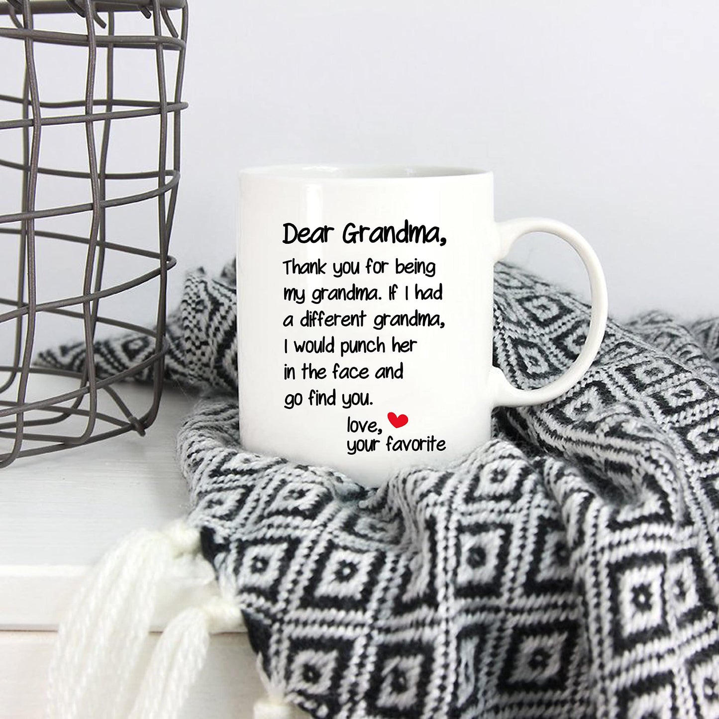 Mother's Day Funny Grandma from Grandson Granddaughter | Ceramic Coffee Mug | Father's Day Gift | Stylish Printed Design | Tea & Coffee Cup | 11oz