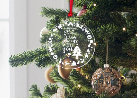 Personalised Christmas Bauble Memorial Son Daughter Any Name Hanging Tree Decor Keepsake Gift