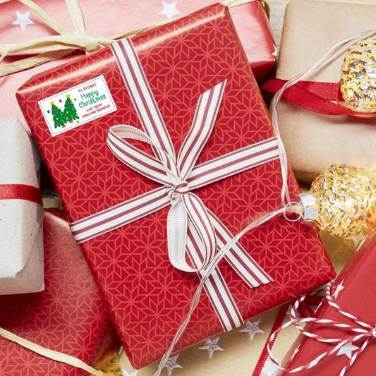 Personalised Christmas Stickers Xmas Tree Gift Labels Kids Custom Present Tags