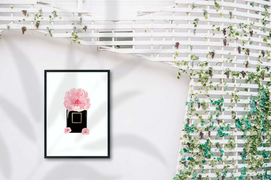 Flower Fashion Bedroom Perfume Bottle Wall Art Home Room Decor Print Poster