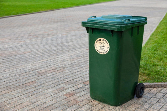 Personalised Wheelie Bin Custom House Address Numbers Sticker Road Dustbin Street Name