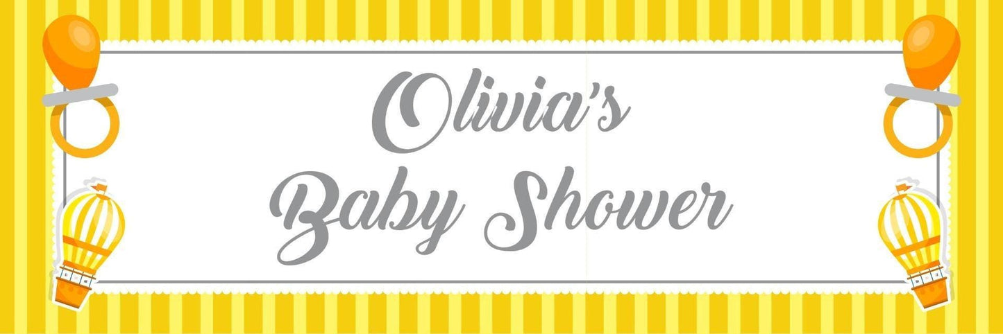 2x Personalised Baby Shower Banners: Custom Party Decoration