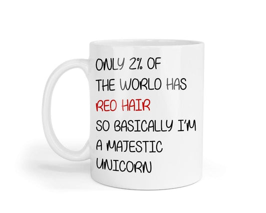 Red Hair Mug & Coaster Set: Funny Birthday Gift