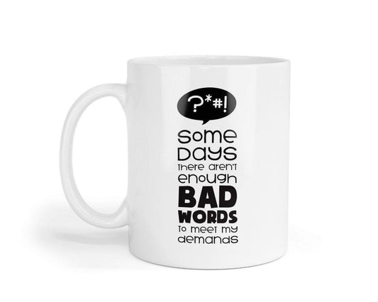 Funny 'Not Enough Bad Words' Coffee Mug & Coaster Set