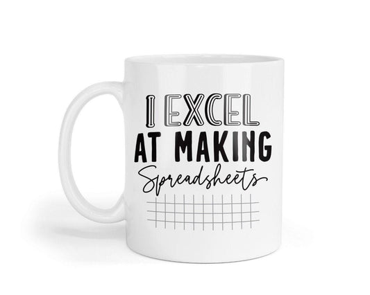 Accountant Coffee Mug Coaster Set I Excel At Spreadsheets Book Keeping Analyst