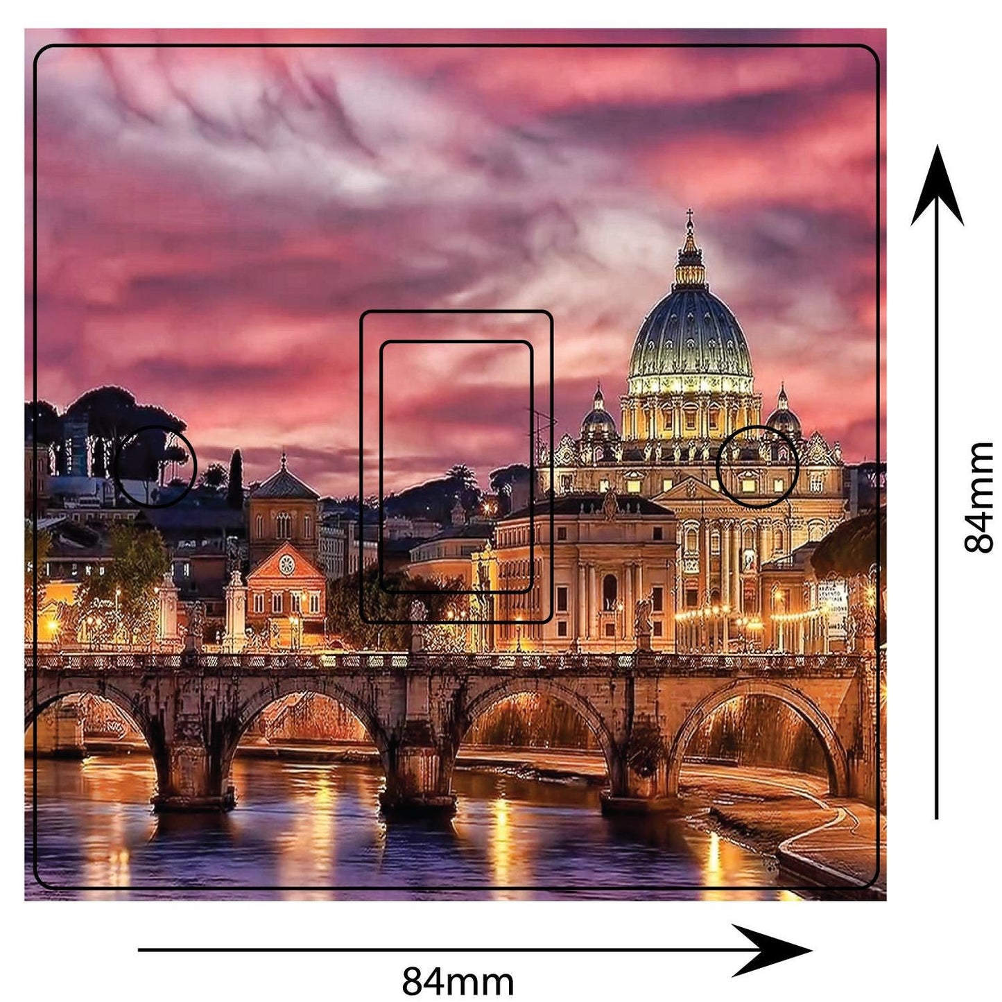 St Peters Basilica 3d Light Switch Sticker Cover Vinyl Skin Wall Decal Decor