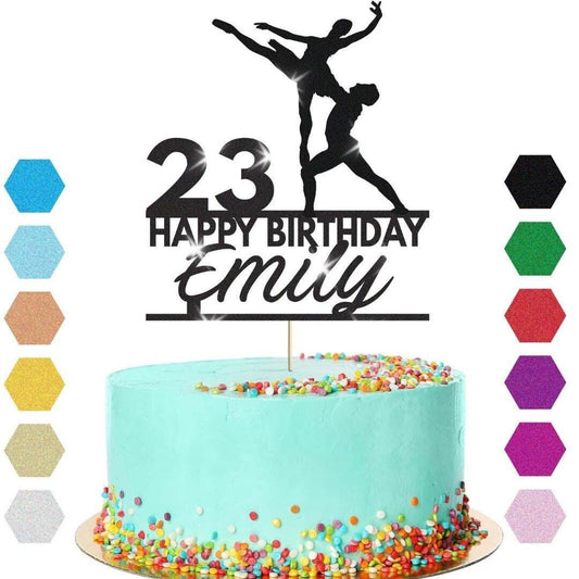 Ballerina Cake Topper Dancer Ballet Dance Birthday Cake Decoration Any Name Age