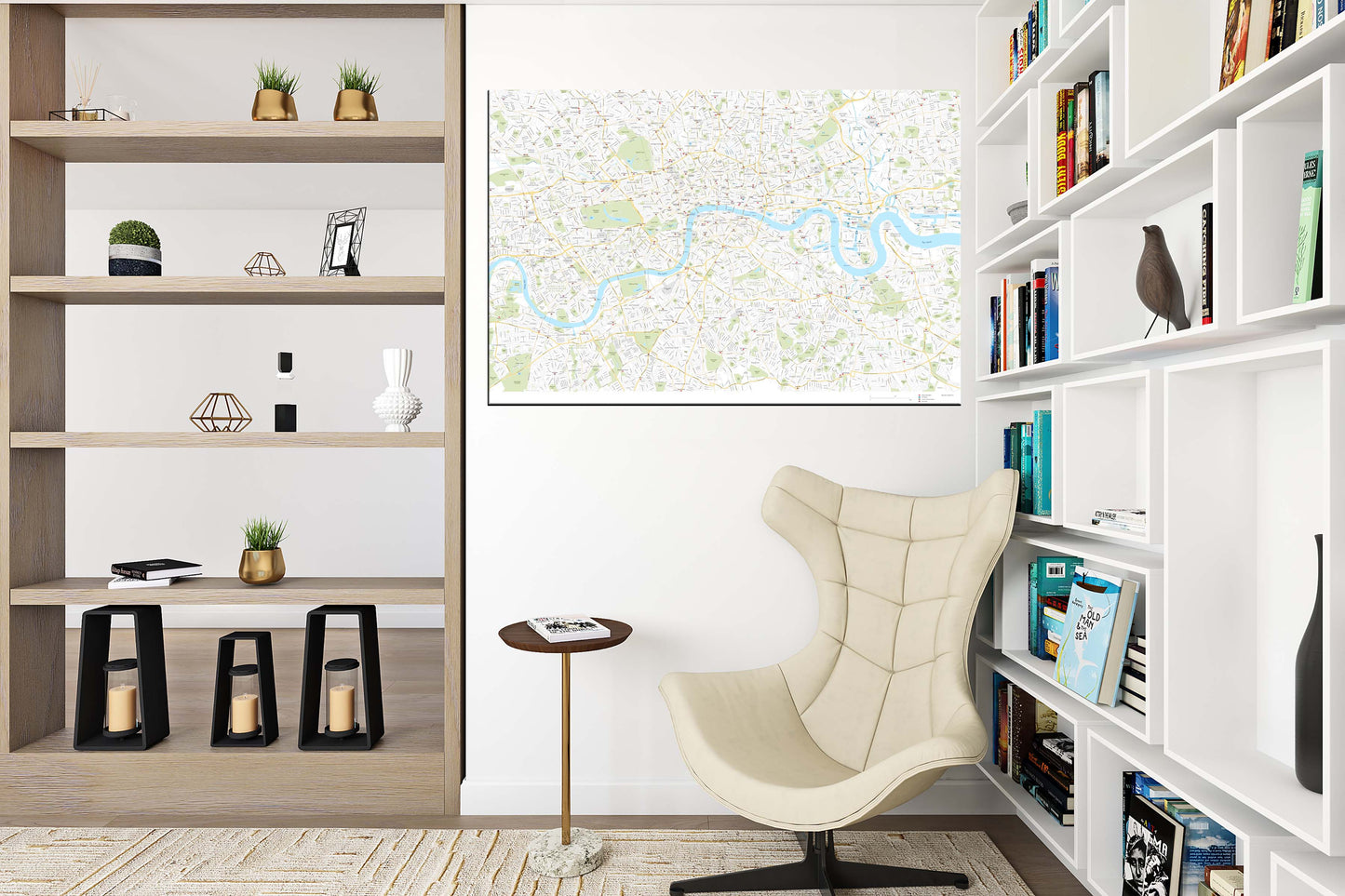 Detailed Map Of London Boroughs Giant Poster Print - A5 A4 A3 A2 A1 A0 Sizes Art