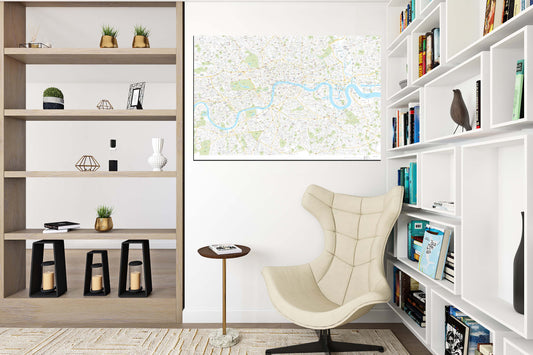 Detailed Map Of London Boroughs Giant Poster Print - A5 A4 A3 A2 A1 A0 Sizes Art