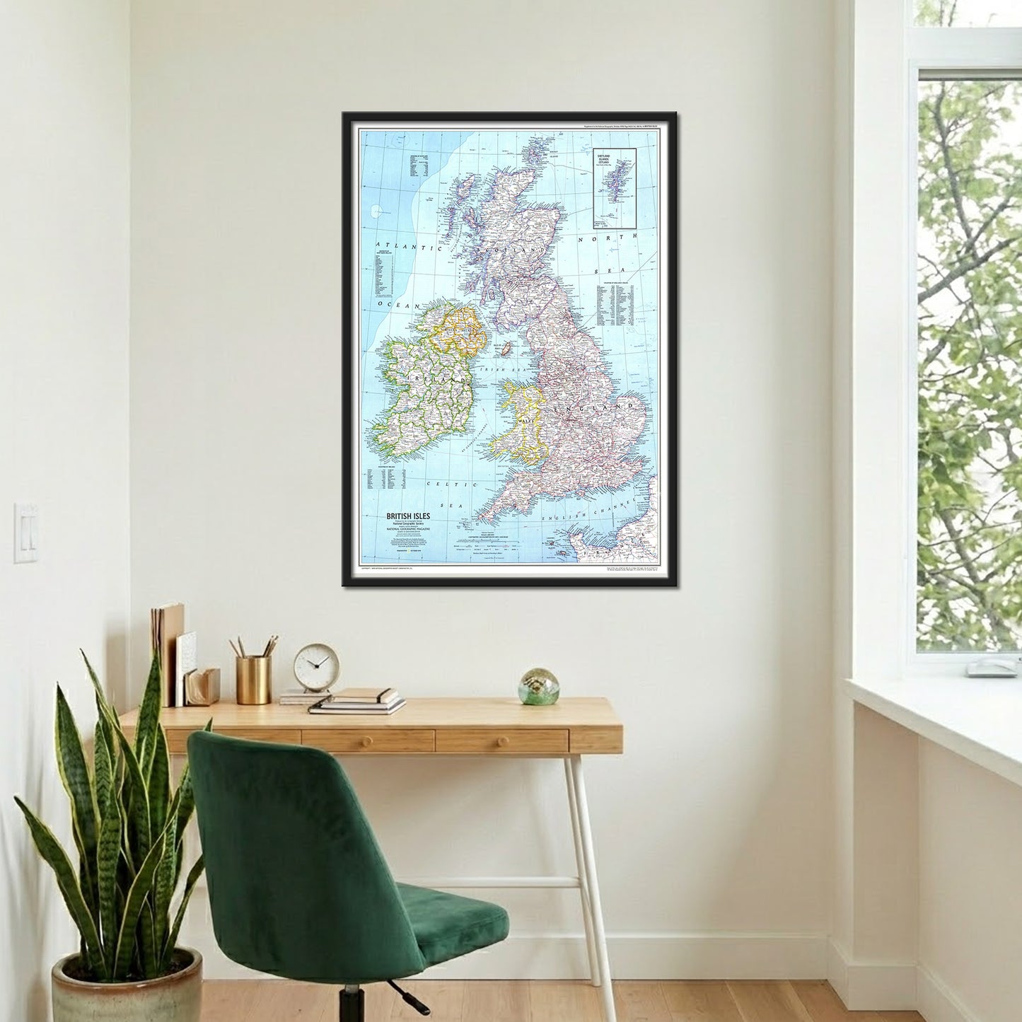 Great Britain Map Poster UK Giant Wall Art in A0 A1 A2 A3 A4 A5 Sizes