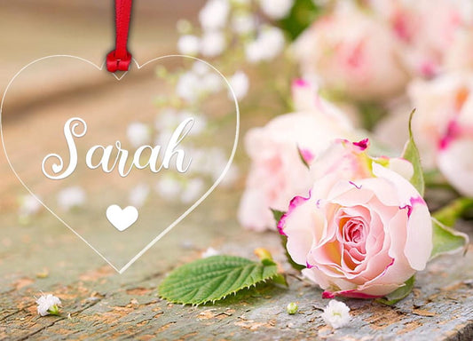 Personalised Name Bauble Christmas Couple Gift Valentines Day Heart Keepsake