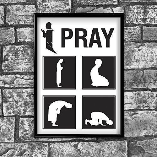 I Pray Islamic Muslim Religious Poster Art Print Picture Wall Motivation Life