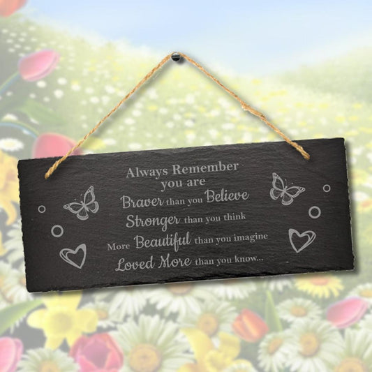 Always Remember Hanging Slate Friendship Forever Best Friend Gift Plaque Sign