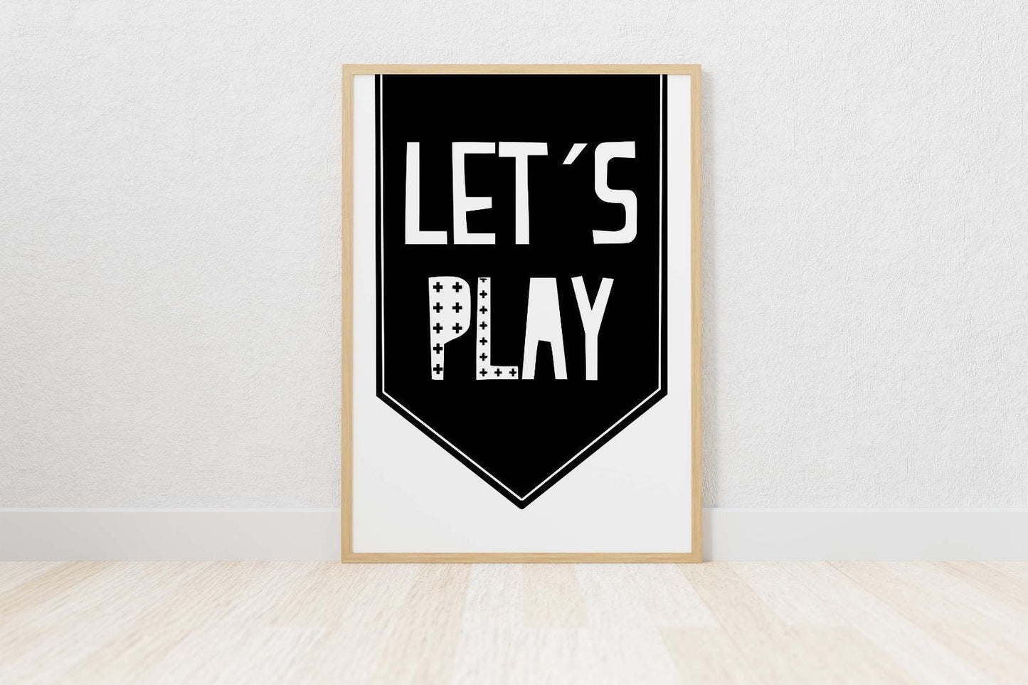 Lets Play Learning Nursery Bedroom Boys Girls Wall Decor Art Poster Print