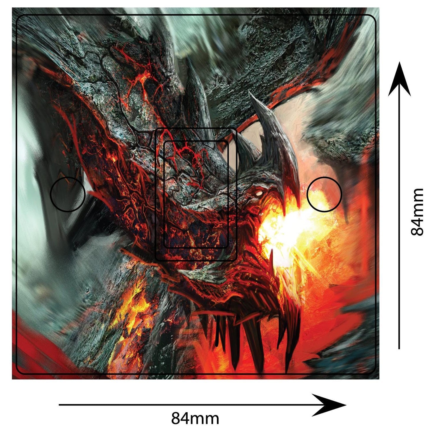 Dragon Fire Fantasy Apocalypse Light Switch Sticker Cover Vinyl Skin Wall Decal