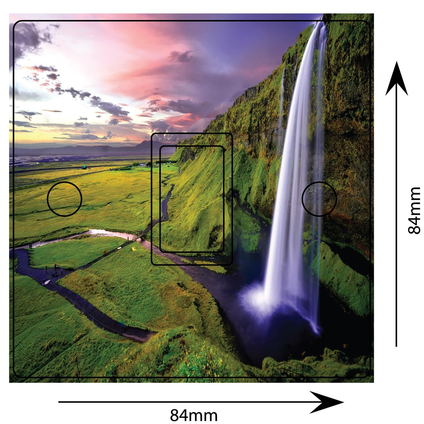 Iceland Waterwall 3d Light Switch Sticker Cover Vinyl Skin Wall Decal Decor