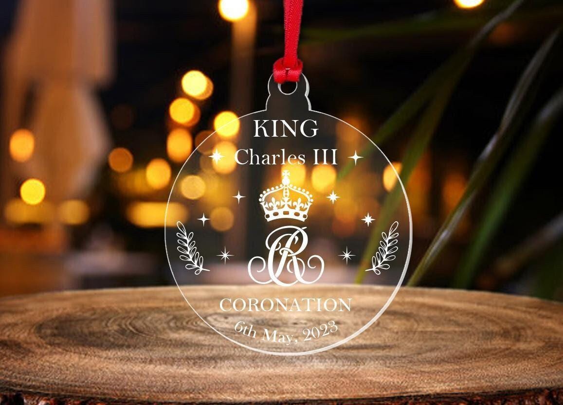 Hrh Royal Highness King Charles III Coronation Bauble Commemorative Ornament