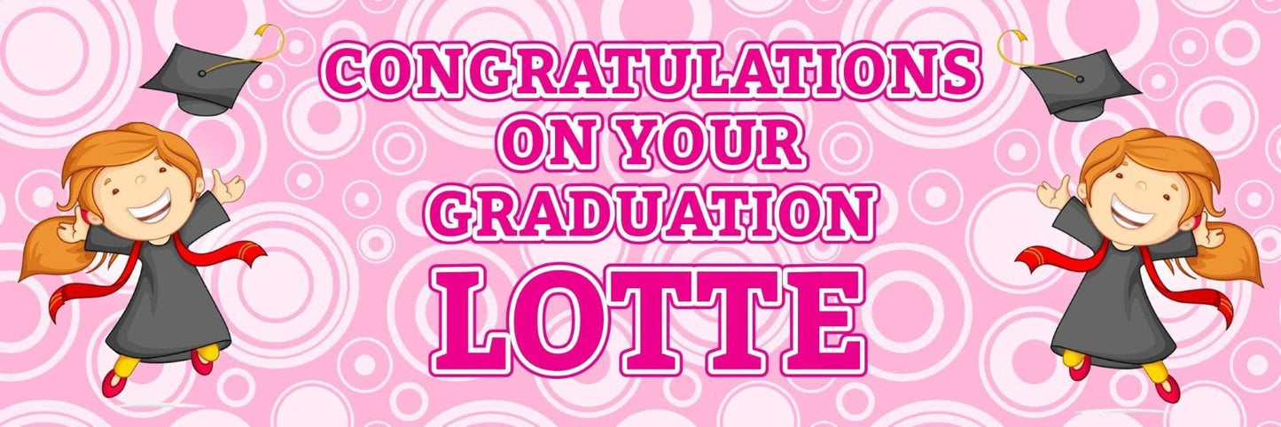 2 Personalised Graduation Party Celebration Banners Decoration Posters