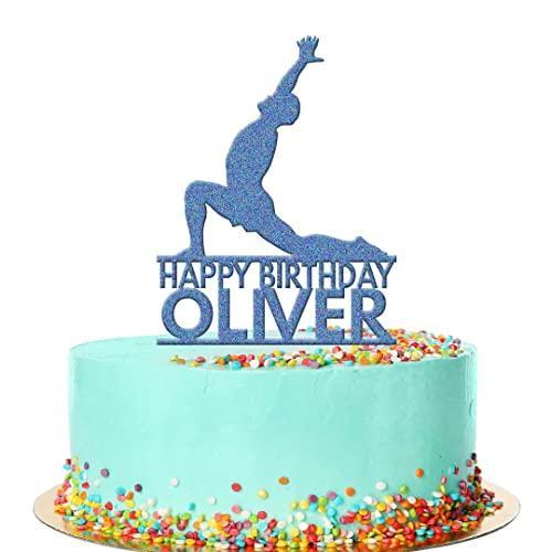 Personalised Acrylic Boy Yoga Spiritual Om Birthday Cake Topper Decoration Gift