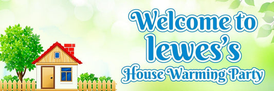 2 Personalised House Warming Party Celebration Banners Decoration Posters