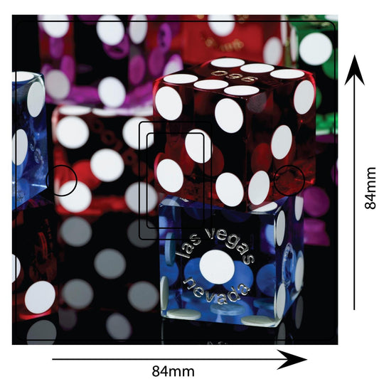 Las Vegas Dice Gambling Light Switch Sticker Cover Vinyl Skin Wall Decal Decor