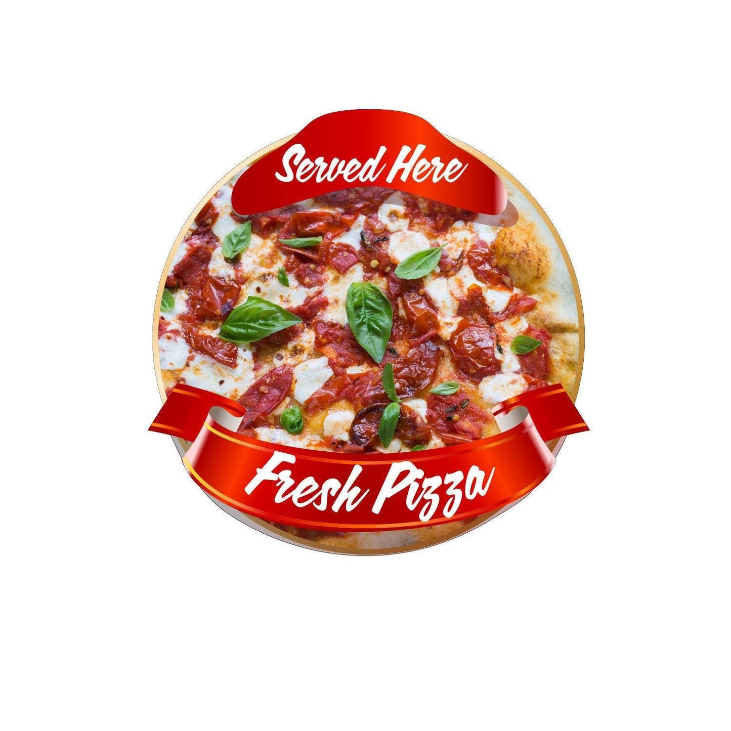 Fresh Pizza Takeaway Window Cafe Shop Restaurant Sticker Sign Pos Decal