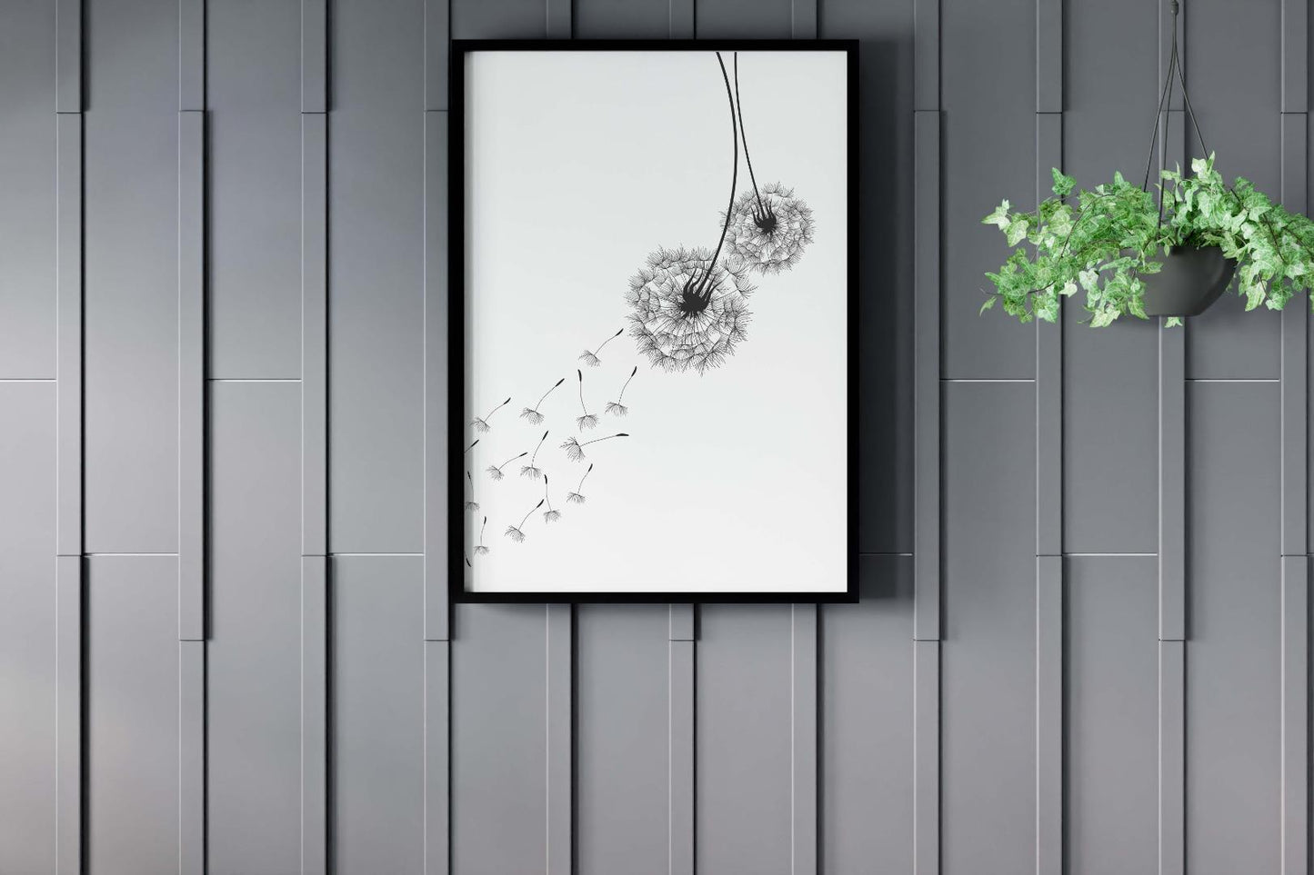 Dandelion Bedroom Minimalist Taraxacum Wall Art Home Room Decor Print Poster