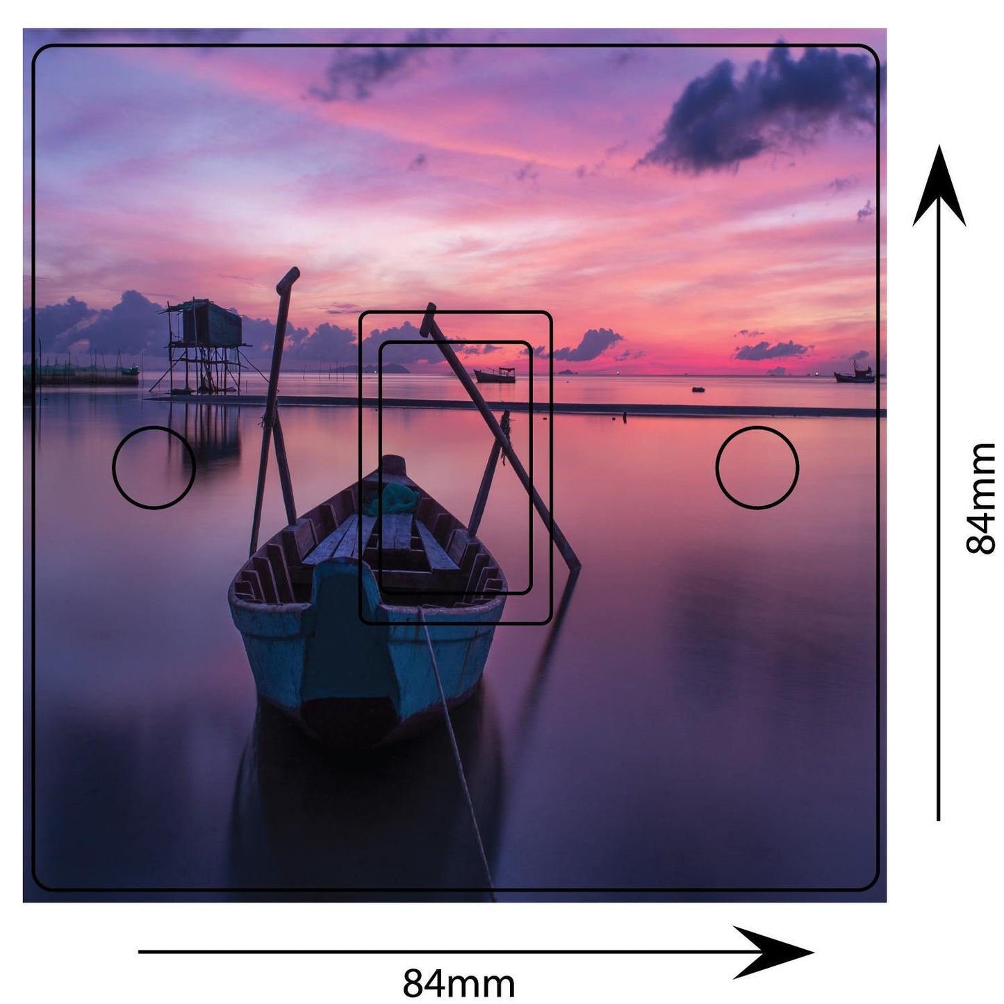 Empty Boat Sea 3d Light Switch Sticker Cover Vinyl Skin Wall Decal Bedroom Decor