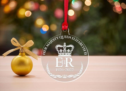 Queen Elizabeth ll Christmas Bauble Remembrance Memorial Memory Keepsake