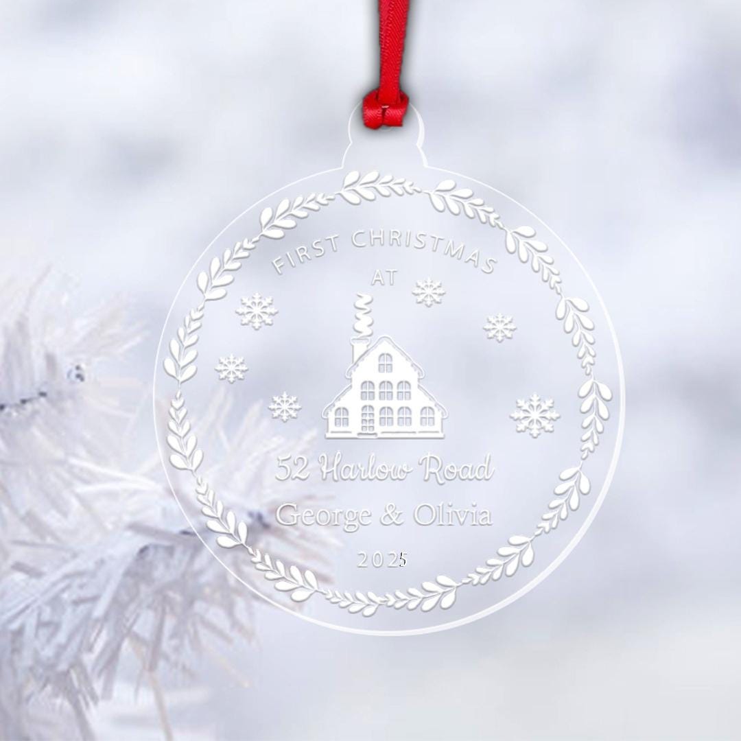 Personalised First Christmas Bauble: New Home Keepsake Ornament