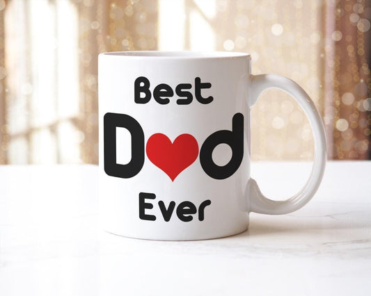 Best Dad Ever Mug & Coaster Set Daddy Birthday Fathers Day Daughter Son Gift