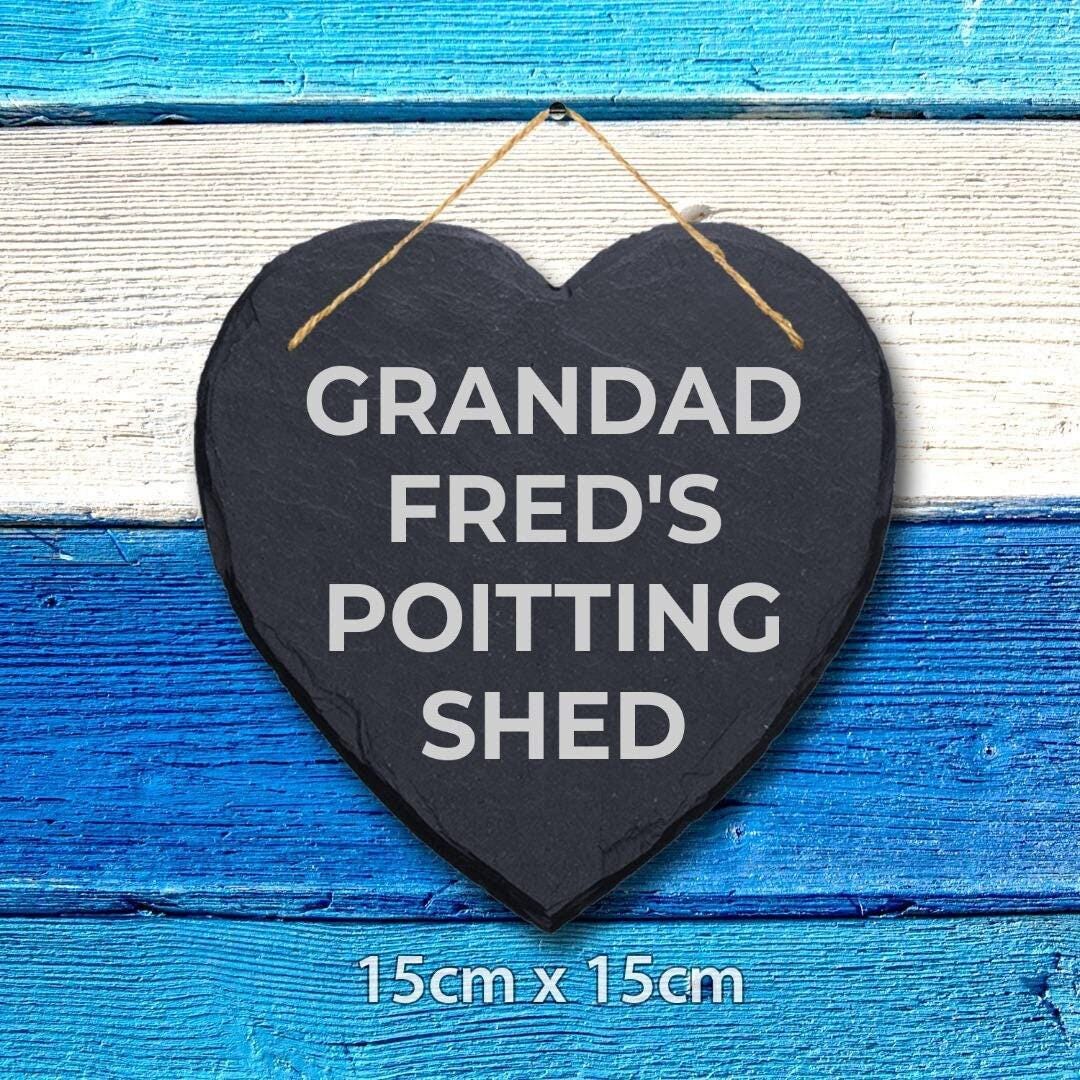 Personalised Slate Plaque Sign Shed Garden Laser Engraved Stone