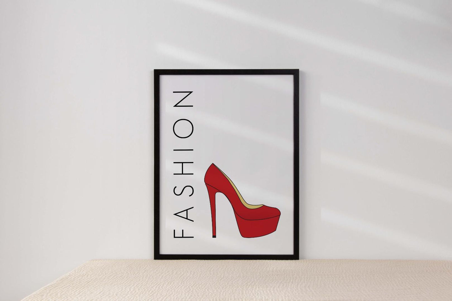 Red Heel Shoes Girls Bedroom Fashion Wall Art Home Room Decor Print Poster