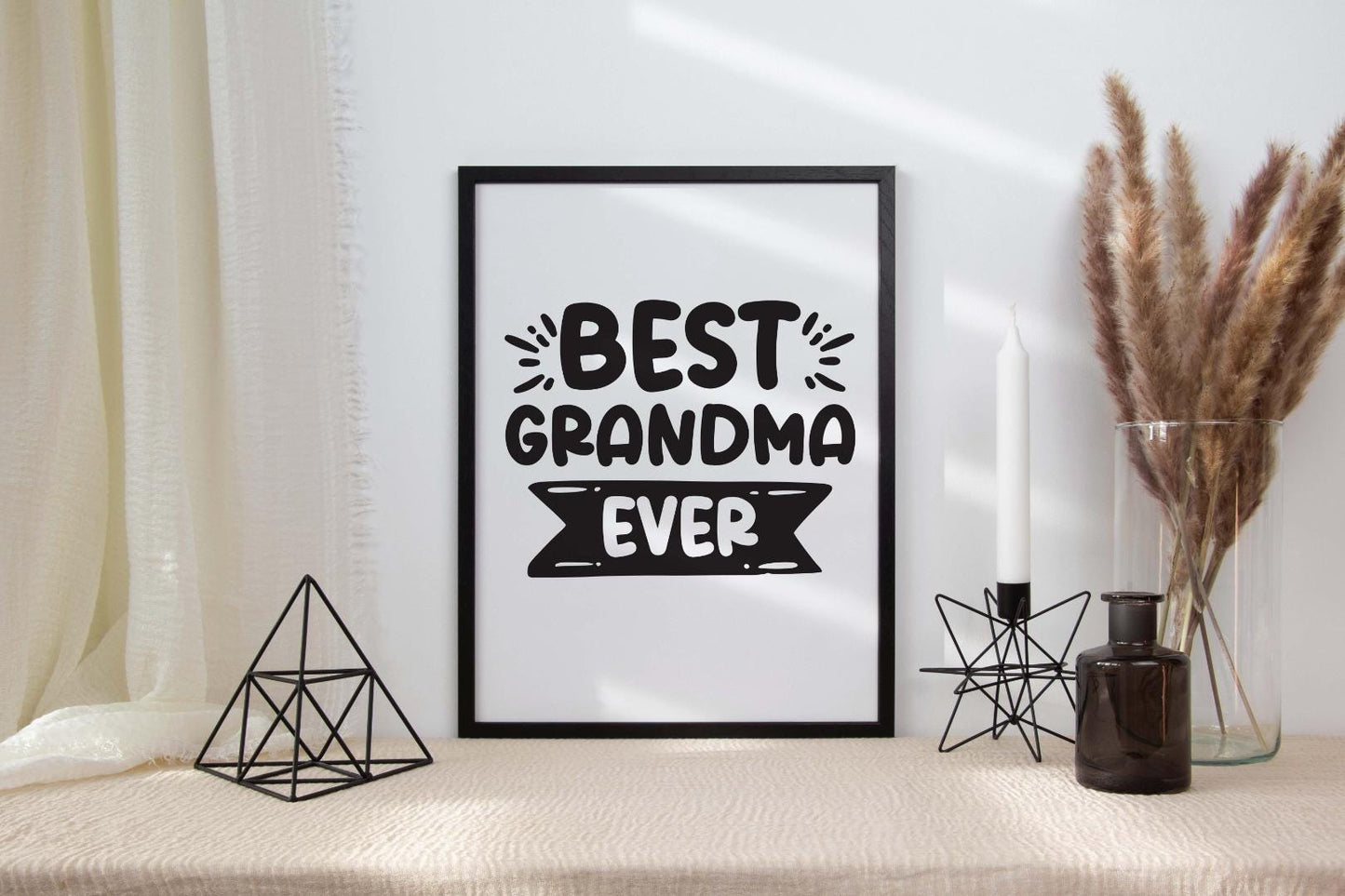 Best Grandma Ever Mothers Day Inspirational Mom Love Mum Grandma Poster Wall Art