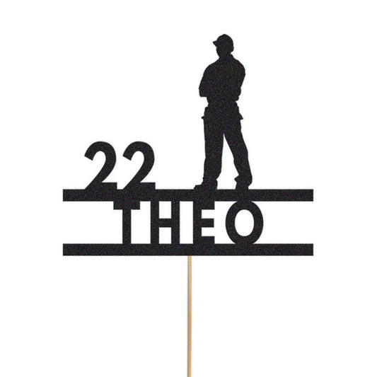 Personalised Plumber Construction Builder Cake Topper Electrician Cake Decoration Any Name and Age