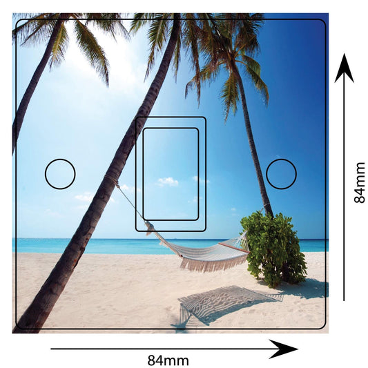 Maldives Tropical Beach Light Switch Sticker Cover Vinyl Skin Wall Decal Decor