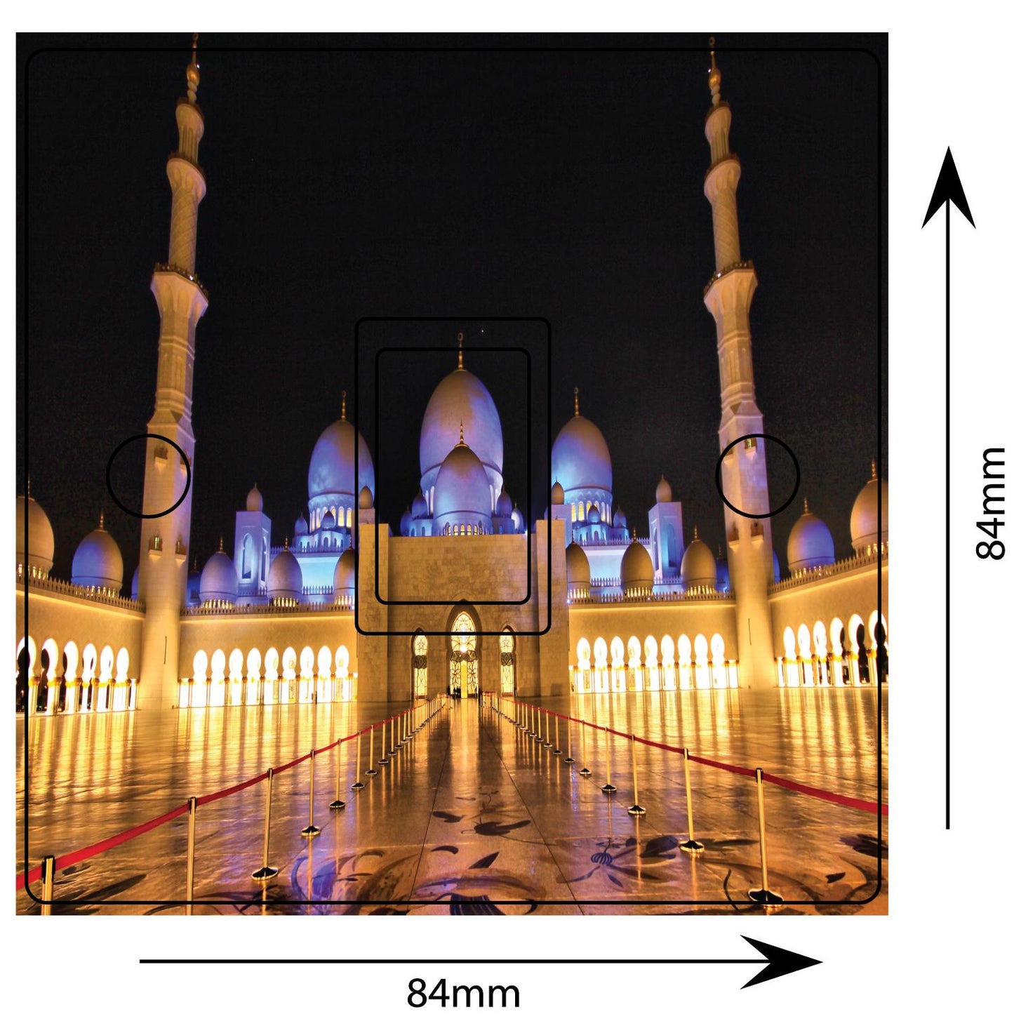 Sheikh Zayed Mosque 3d Light Switch Sticker Cover Vinyl Skin Wall Decal Decor