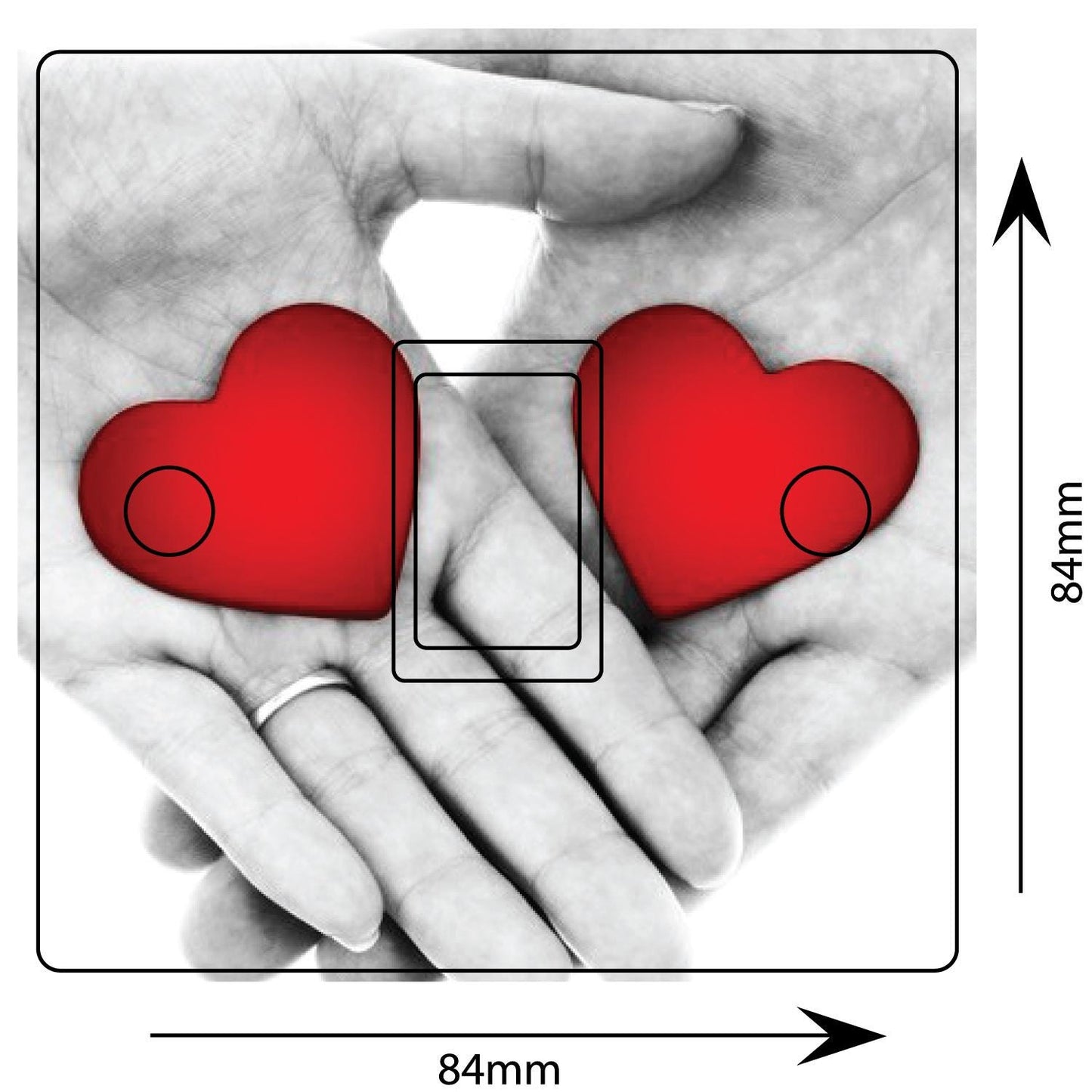 Hands With Love Holding Relationship Light Switch Cover Skin Sticker Decal