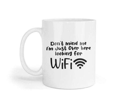 Looking For Wifi Mug & Coaster Set - Novelty Coffee Tea Cup Gift