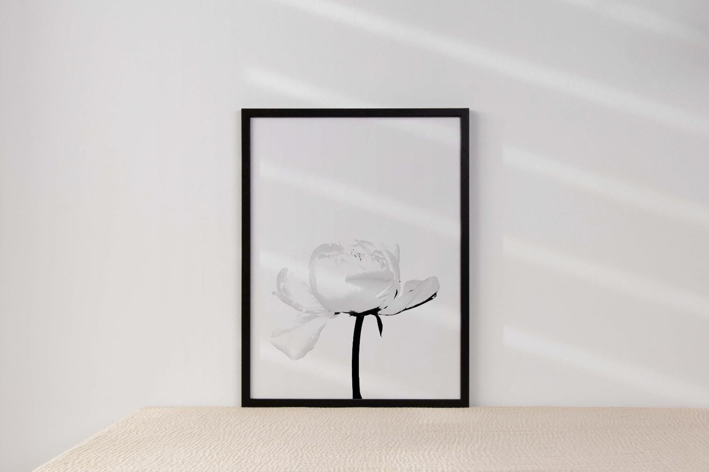 Peony Flower Bedroom Minimalist Plants Wall Art Home Room Decor Print Poster