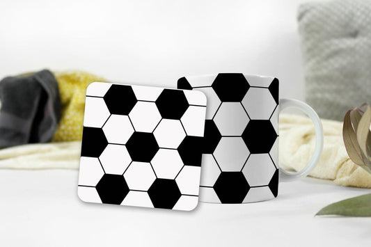 Soccer Ball Mug and Coaster Set: Sports Lover Gift