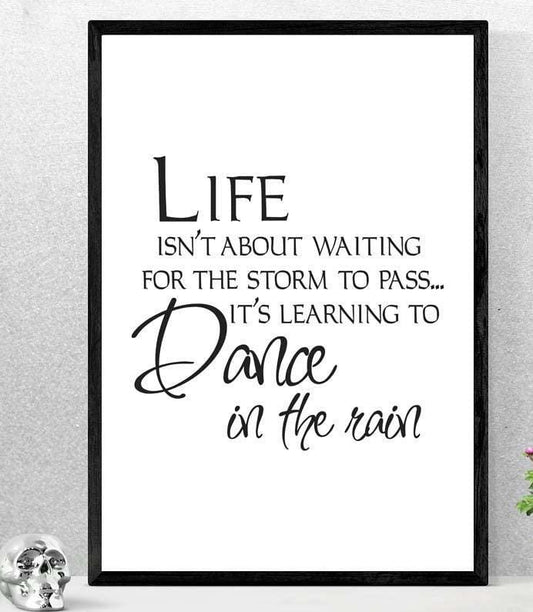 Life Is Not About Waiting Positive Quote Picture Art Poster Print Wall
