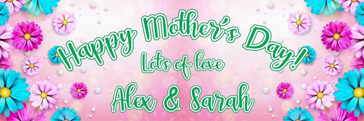 2 Personalised Lots Of Love Mother's Day Celebration Banners Decoration Posters