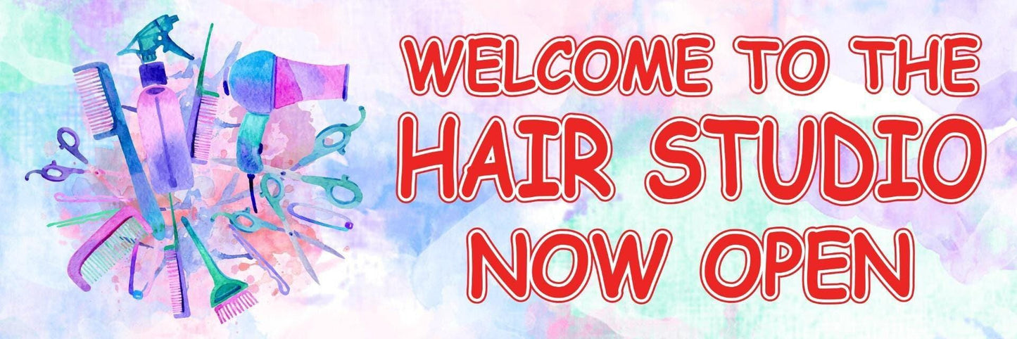 2 Personalised Hair Dresser Birthday Party Celebration Banners Decoration Poster