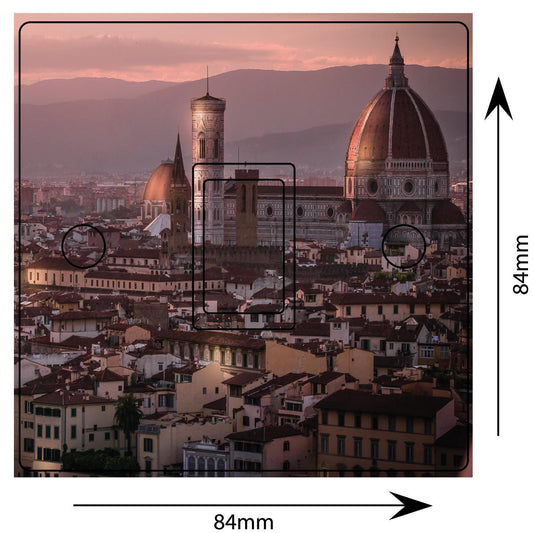 Florence Sunset City Italy Light Switch Sticker Cover Vinyl Skin Wall Decal