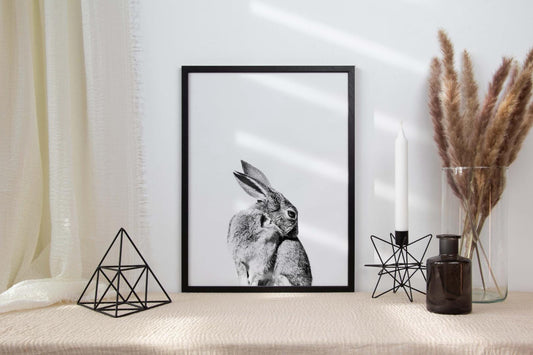 Rabbit Bunny Kids Bedroom Woodland Forest Animal Wall Art Decor Print Poster