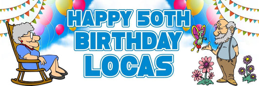 2 Personalised Retirement Birthday Party Celebration Banners Decoration Posters