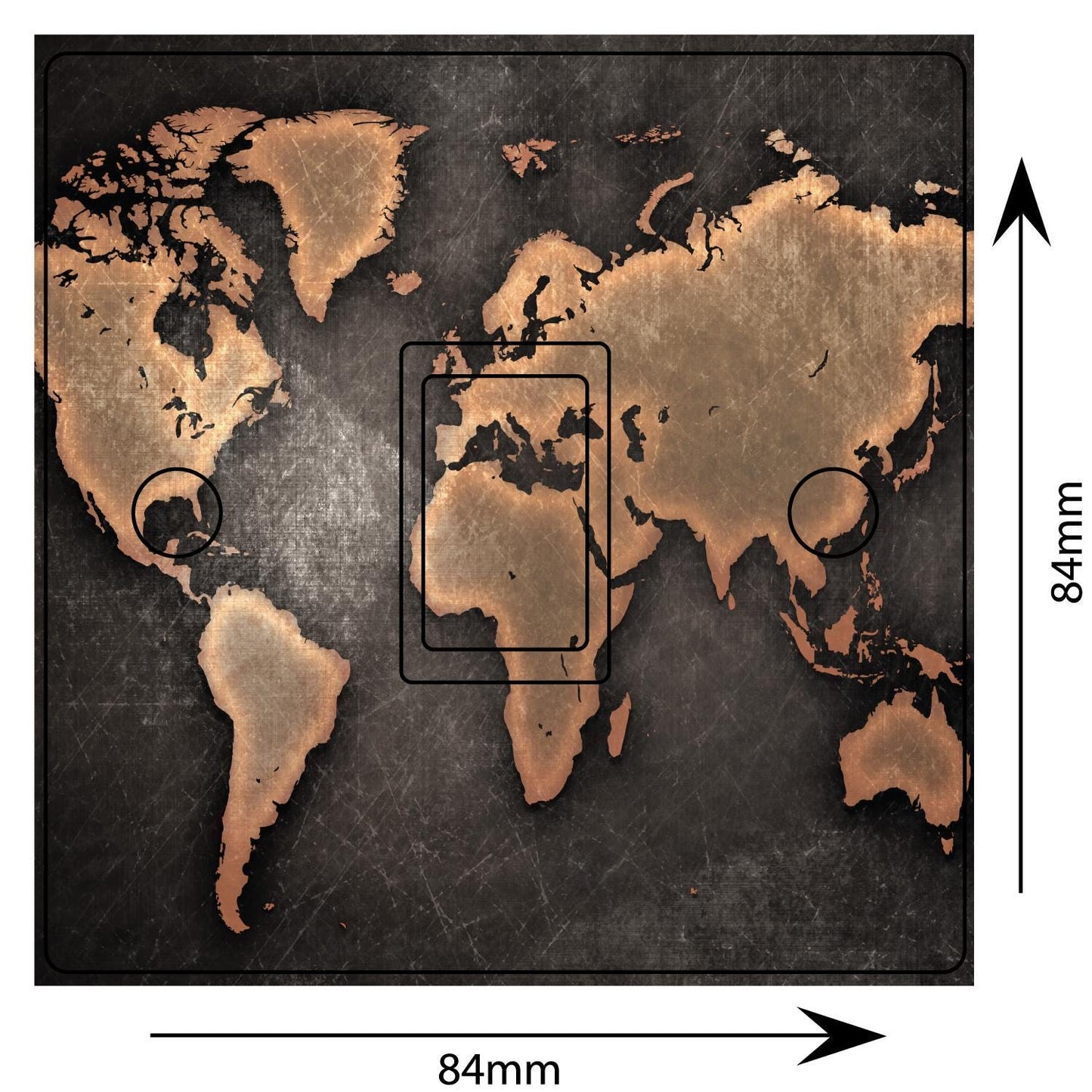 World Map Black Light Switch Sticker Cover Vinyl Skin Wall Decal Decor